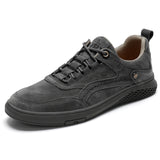 Men's nubuck leather low-top sneakers – photo 3