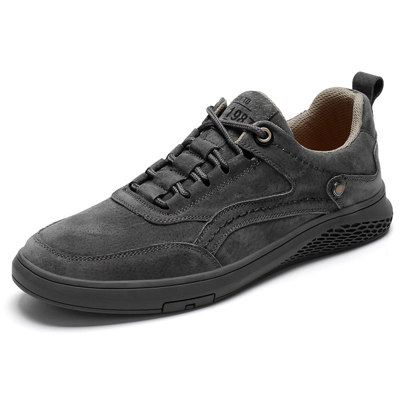 Men's nubuck leather low-top sneakers – photo 3