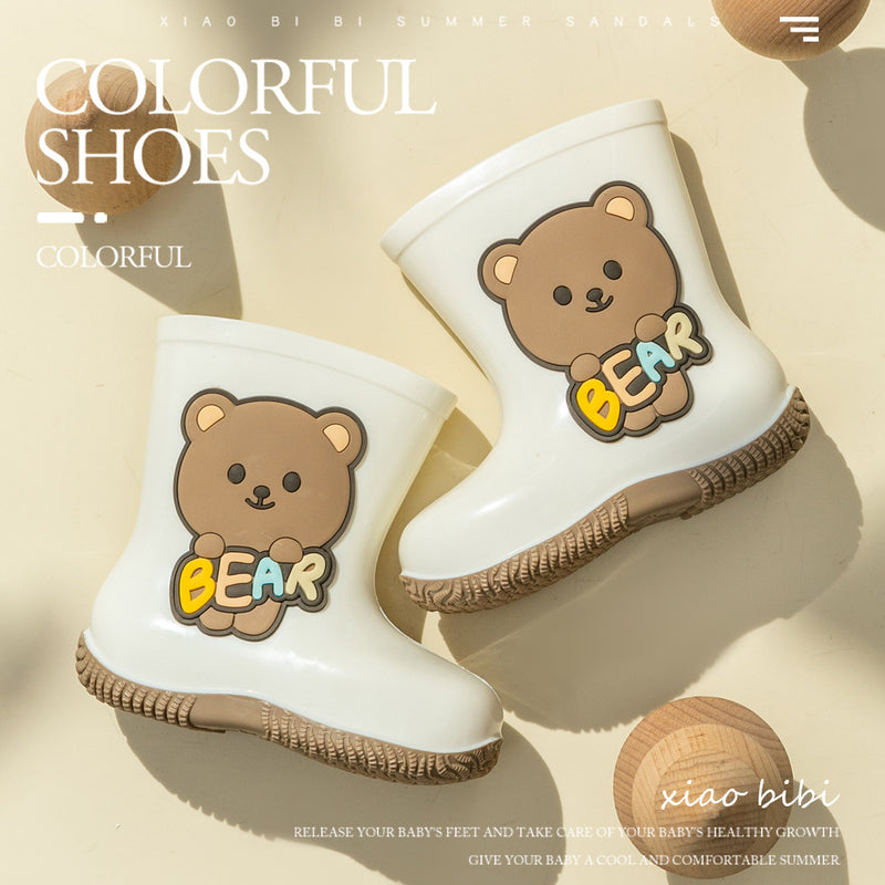 Kids' cute bear rain shoes – photo 5