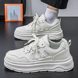 Men's white leather elevator skate sneakers – photo 3