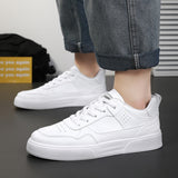 Men's breathable white skate sneakers – photo 4